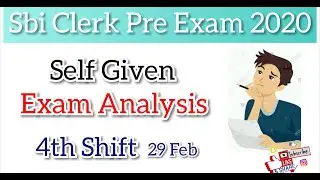 Sbi clerk exam 2020 exam analysis