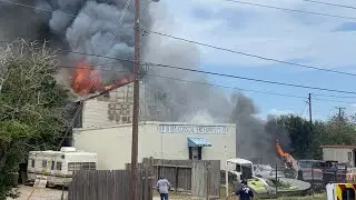 Large fire near downtown Corpus Christi