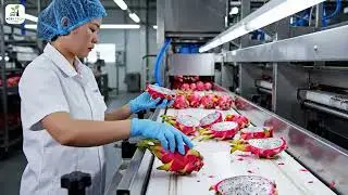 How It's Made: Inside the Dragon Fruit Processing Factory I Dragon Fruit Packaging