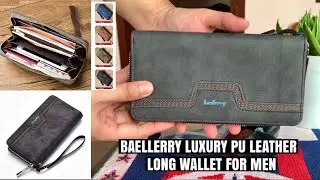 Unboxing Baellerry Luxury PU Leather Long Wallets for Men | Buy on Shopee/ Lazada