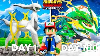 I Survived 100 Days in Cobblemon with SHINY ARCEUS as My Starter Pok&eacute;mon!