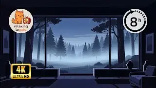 Gentle Rain at Night 🌙 | 8 Hours of Cozy Ambience for Sleep & Relaxation