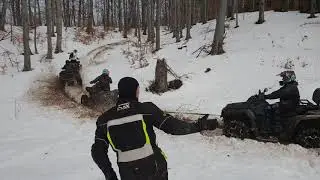 Towing ATV can am outlander with the broken belt
