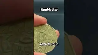 Австралийская монета в пятьдесят центов с двойной полосой 1979 и 1980 годов &mdash; монета с ошибкой