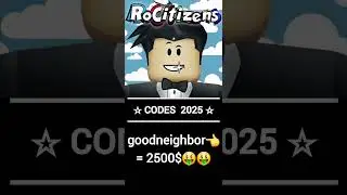 Codes R🤑BLOX 2025 #rocitizens #roblox
