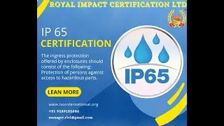 IP65 certification/ Ingress Protection/#IPCERTIFICATION #royalimpactcertificationltd #ISOCERTIFICATE