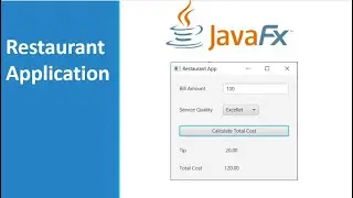 JavaFX Restaurant App Using GridPane, Combo Box, and Enum