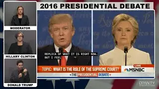 2016 Presidential Debate Final Debate in American sign language