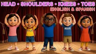 Head, Shoulders, Knees & Toes | Bilingual English & Spanish Song for Kids