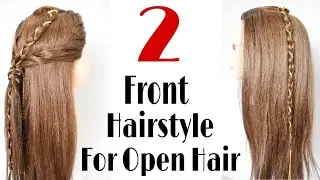 2 easy front hairstyle for girls | hair style girl | trendy party hairstyles