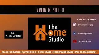 Taanpura for 1 hour Riyaz - Pitch D -  Sa Pa Tuning - The Home Studio