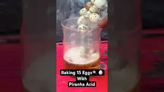 Baking fried egg 🍳 with Piranha acid #experiment #chemistry #satisfying#cooking