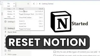 How To Reset Notion | Refresh Your Workspace