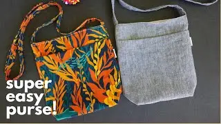 How to sew a purse for beginners with a POCKET!