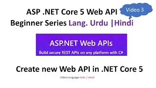 [Beginner Series] ASP .NET Core Web API  Create web API project  in Urdu  | Hindi video 3
