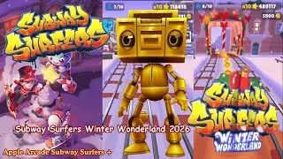 Apple Arcade Subway Surfers+ Gameplay Subway Surfers Winter Wonderland Map Boombot Bonus Surfer 3