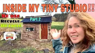 What&rsquo;s inside my studio. Small space office ideas Part 2 #tinyspace #lifeinspain #diy#reuse #recycle