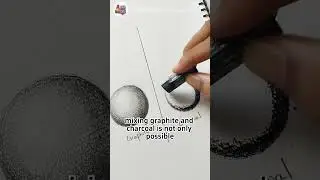 Graphite vs Charcoal drawing #art #drawing #youtubeshorts
