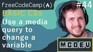 #44 Use a media query to change a variable | Basic CSS | Solution + Overview