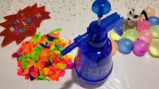 FILLING WATER BALLOONS WITH MY NEW WATER BALLOON PUMP!!!