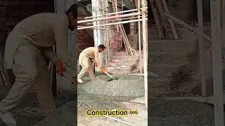 Sand Gravel Cement Mixing | Professional Site Method#construction #shortvideo #plastering #cement