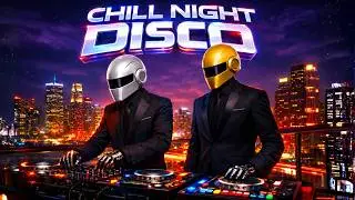 🎧 Daft Punk Inspired Chill Night Disco – Neon Rooftop DJ Session 🌃✨