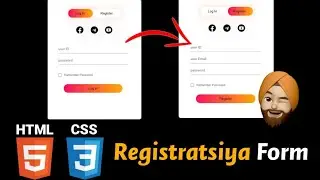 HTML CSS'DA REGISTRATSIYA FORMA | #uzb #html #css #js #registration #form #abdulaziz #dev #frontend