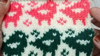 Knitting Graph Pattern #291 | Easy Bird Motif Graph Chart for Cardigan