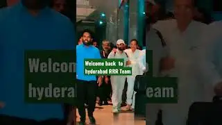 RRR Team Clips in Hyd Airport after received Oscar Award #virul #trending #ntr #ytshorts #rajamouli