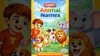 Learn Animal Names for Kids 🐶🐱🦁 Fun Learning | True Maths Kids #KidsLearning #Animals