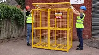 Gas Cage Shop - Folding Gas Cylinder Cage Assembly