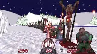Let's Play Doom 2 With WarOnXmas.wad With Brutal Doom 64 V2.666 Christmas Special:Be Free