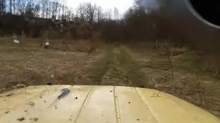 Уаз без шноркеля, в брод.