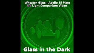 Glass in the Dark - Uranium Glass - Wheaton Glass Apollo 15 Plate - Vaseline Glass