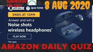 Amazon daily Quiz 8 August 2020