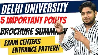 Delhi University admission 2021 Exam Pattern Examination centers Ranking System complete details