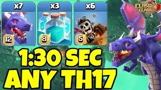 TH17 Dragon Clone Attack STRIKES HARD! | Dragon + Dragon Rider Strategy in ( Clash of clans ) !!