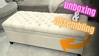 Unboxing & Assembling the Christopher Knight Juliana Storage Ottoman (Amazon Furniture Build)