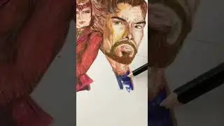 Tutorial for Dr.Strange drawing Posted on Insta and tik@artistmontrell #shorts #trending #youtube