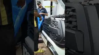 💯 Customized Grill Hilux 🫠   Hilux in Monsoon is 🫰🏻  White Hilux Customized for Mr Ravinder at F