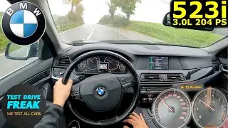 2010 BMW 523i F10 Manual 3.0L R6 204 PS Country Road POV | Scenic Drive & Real Fuel Consumption