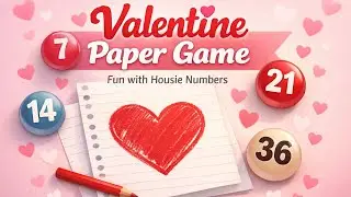 Valentine Special Paper Game | Housie Numbers Love Challenge 💘Valentine Special Fun Game 🎮