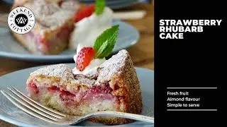 Quick & Easy STRAWBERRY RHUBARB CAKE!