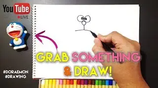 DORAEMON Drawing, Easy Cartoon Drawing For Kids | Kobina Toy Art ☆