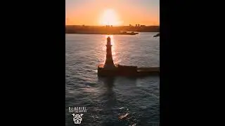 Roker Lighthouse at Sunset &ndash; Stunning Aerial Views of Sunderland&rsquo;s Coastal Icon 🌅