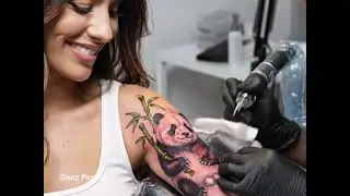 Inside the Tattoo Factory: The process of making a butterfly tattoo on the back (Complete Process)