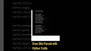 How to Draw Shiv Parvati with Python Turtle #python #shorts #coding #programming