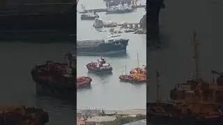 NGON SHUEN Barge approaching Dock Yard!