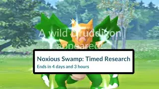 Shiny dragon Pokemon = Noxious Swamp Timed research