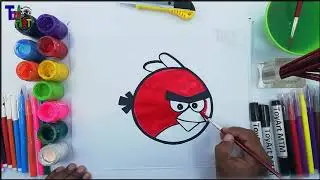 How to Draw Angry Bird Drawing Very Easy and Colouring Step by Step by Toy Art MTM Channel